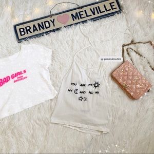 brandy melville you are my sun my moon and all of my stars halter tank top